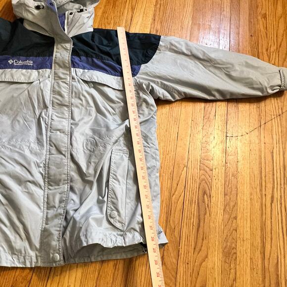 Columbia Coat Womens Large 3 in 1 Interchange Light Gray Winter Jacket Hooded - Picture 9 of 9